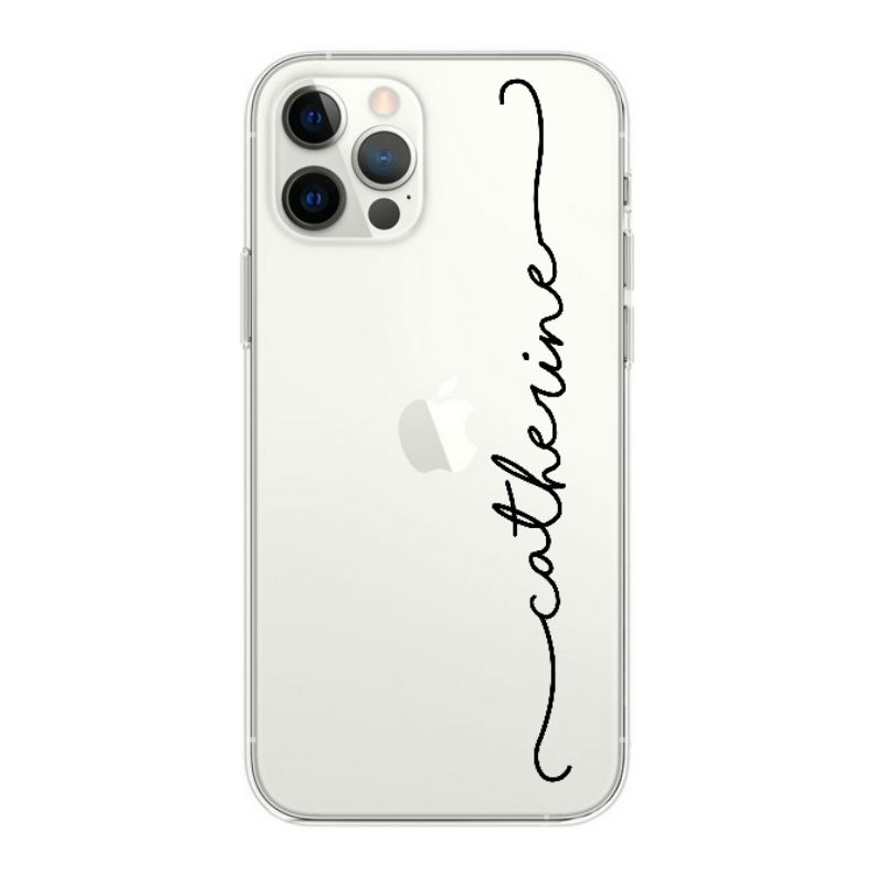 Custom Text Clear iPhone Case OMGCovers